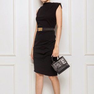 Lanvin ruched wool-blend dress (size FR 38)